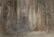 Cologne Cathedral, pen and watercolour